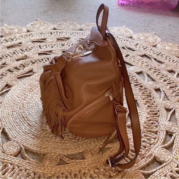 RARE Rebecca Minkoff Julian Fringe Leather backpack Bag in EUC main image 11